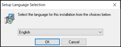 Screen capture of OpenText HostExplorer installation language selection window