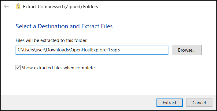 Extract OpenText HostExplorer installation files