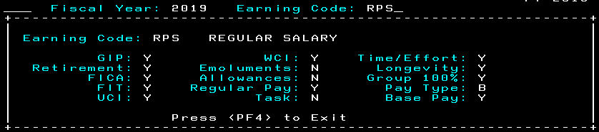 earning code RPS
