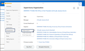 subordinate organizations section with the Move all to new organization check box highlighted and the check boxes next to each subordinate organization highlighted showing how you can select all or only the ones you want
