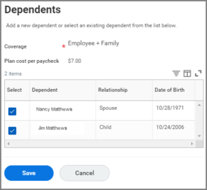 Dependents Page 