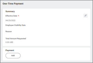 The Offer One-Time Payment section