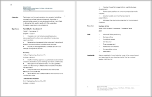 simple resume format as a recommended resume format