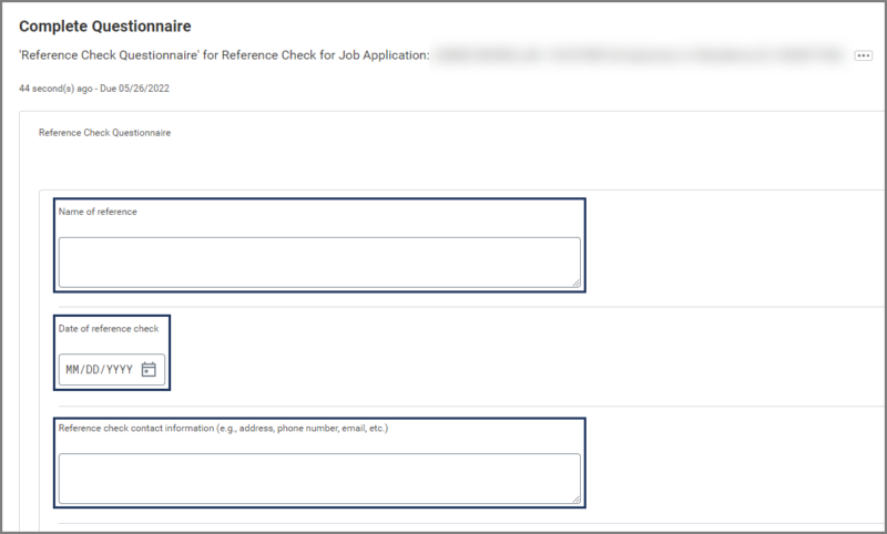 Workday Reference Form Job Application Process