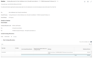 Review Costing Allocation inbox task