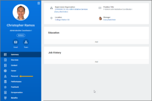 The worker profile page highlighting the personal link