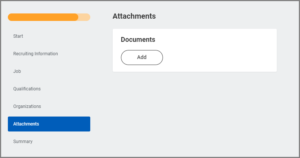 The attachment section of the Guided editor where attachments can be added.