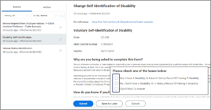 Self-Identification of Disability task.