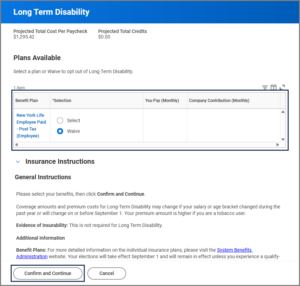 Long term disability plans available page