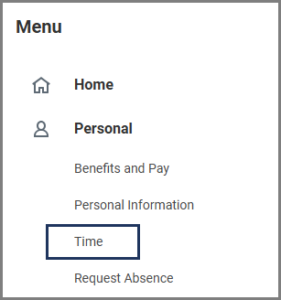 The Time application 
