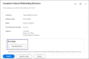 The Complete Federal Withholding task with the upload W-4 section highlighted.