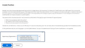 Create Position Task start page 