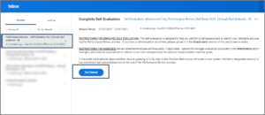 inbox task: detailed instructions for employee completing self evaluation