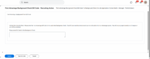 Enter Billing Code dialogue box