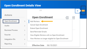 Adding workers to Open Enrollment 