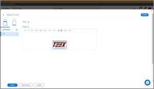 Adding logo to the header or footer. 