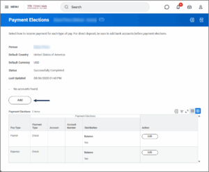 arrow pointing to add on payment elections page