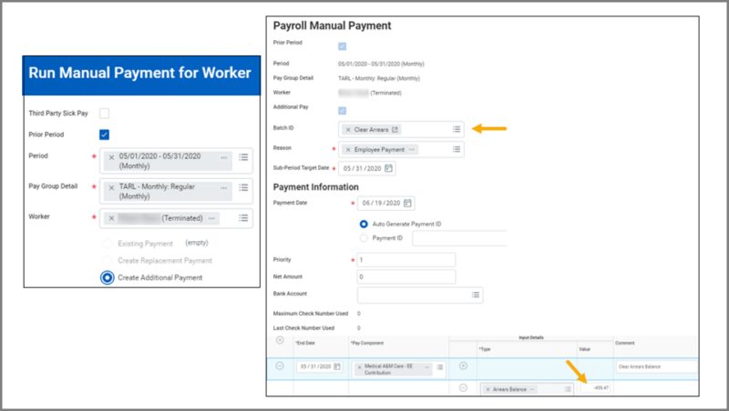 Run manual payment for worker