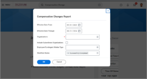 compensation changes report initiation page compensation changes report initiation page