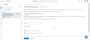 page to get additional Managers for the Employee's review