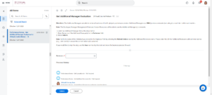 page to get additional Managers for the Employee's review