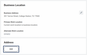add address in my work contact information
