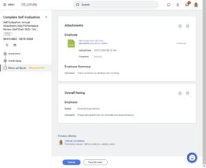 Review and Submit Performance Review