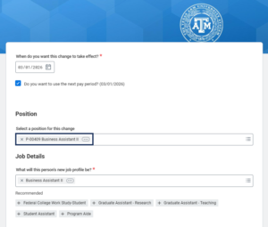 beginning of start job change