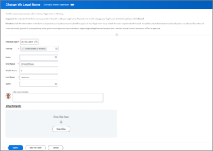 Legal Name Change Form