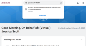 Search for position in Workday