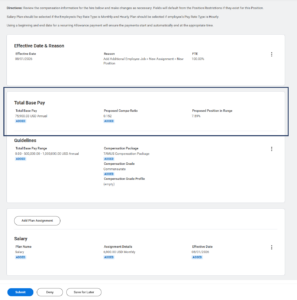 The Total Base Pay section under the Compensation