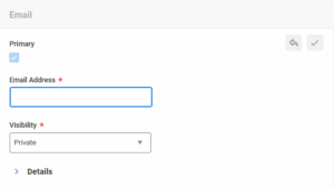 email contact information section