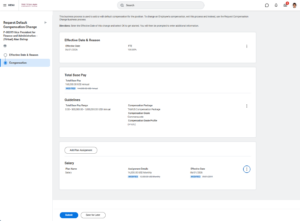 Review Compensation Changes and then select Submit.