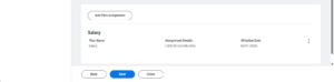assignment plan section of compensation sub process