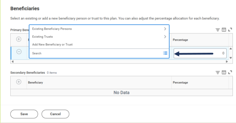 Search for a Beneficiary